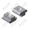 Tuerca en T, cuello alto (Acero zincado) # Heavy duty T-slot nut (Zinc plated steel)