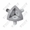 Angulo de triple unión (Inyección de zinc) # Triple connection angle, profile 30 (Die-cast zinc)
