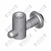Conector cabeza redonda (A. zincado) # Round head joint (Zinc plated steel)