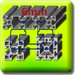 Perfiles de Aluminio Ranurado T-6