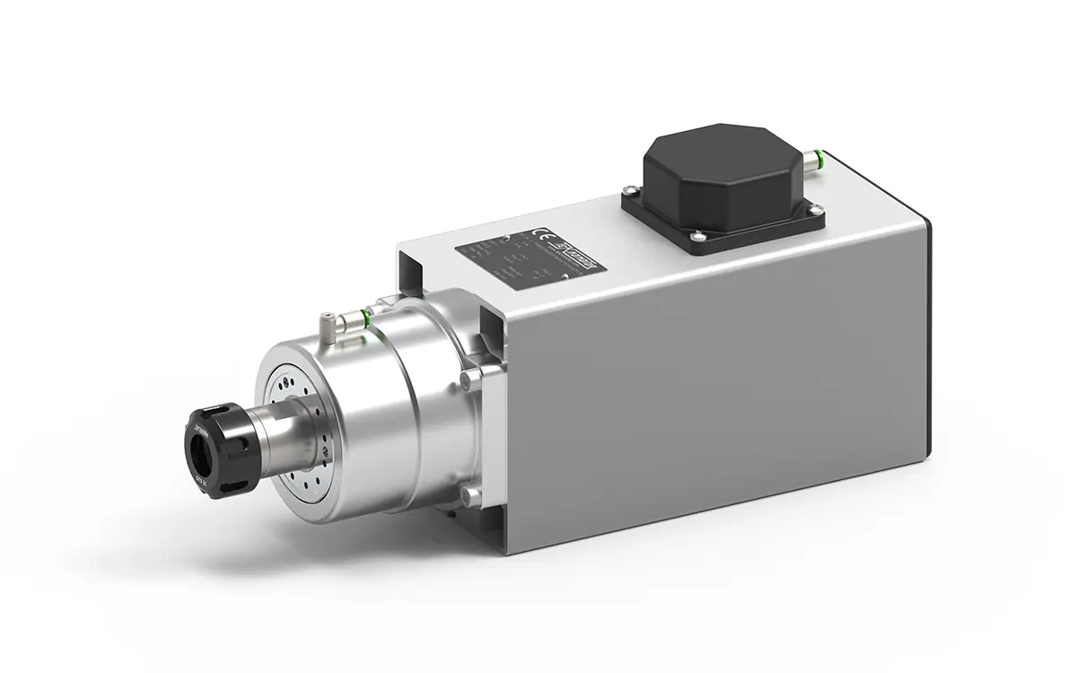 Electromandrino C51/60 DB PR 2.2Kw ER25: Precisión CNC⭐ 3 Foto Electromandrino Teknomotor C51/60 DB PR 2.2Kw ER25 200Hz 12.000RPM. Con sello neumático COM51600424